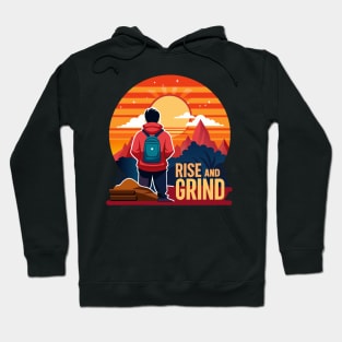 Rise and Grind - Sunrise Hustle Motivation Hoodie